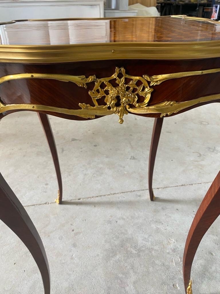 Stunning high end mahogany louis XV side table style -Out Of Stock -Made to order