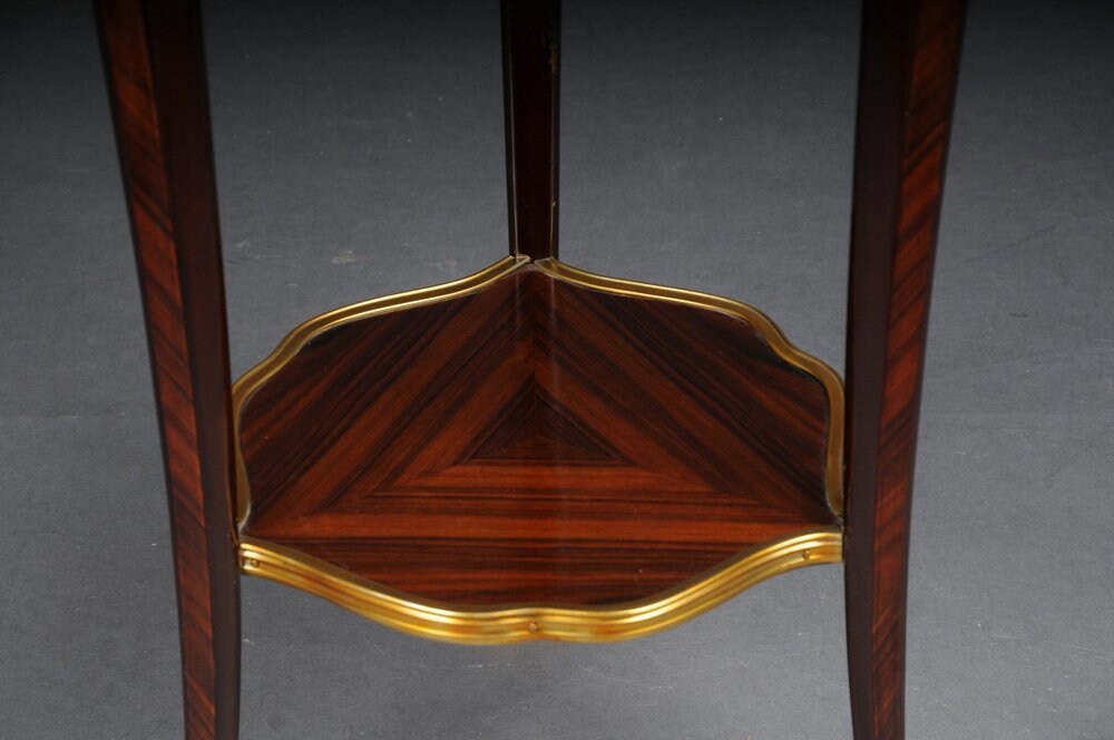 F.linke 20th Century French Salon mahogany Side Table  - Marble top-Out Of Stock (Made-To-Order)