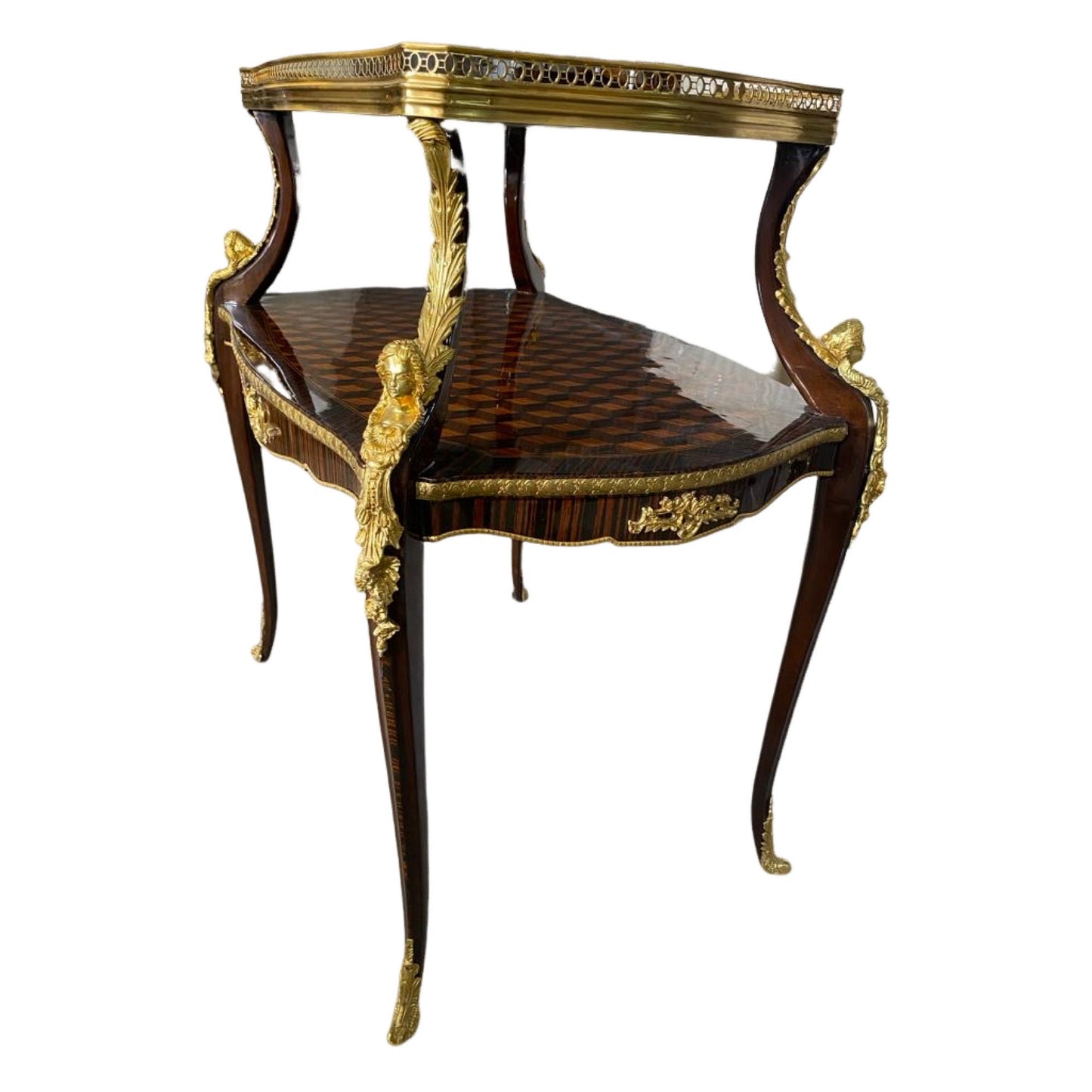 Unique French Side Table or Étagère antique after F. Linke mahogany side tableOut Of Stock -Custom order Avai-Out Of Stock -Made to order