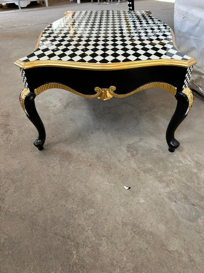 Unique French Louis XV style coffee checkered table-Out Of Stock -Made to order
