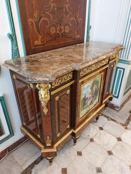 Unique 18th Century's Louis XV Style commode Marble top