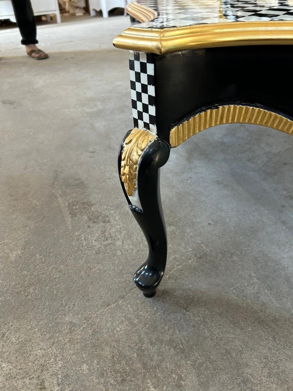 Unique French Louis XV style coffee checkered table-Out Of Stock -Made to order