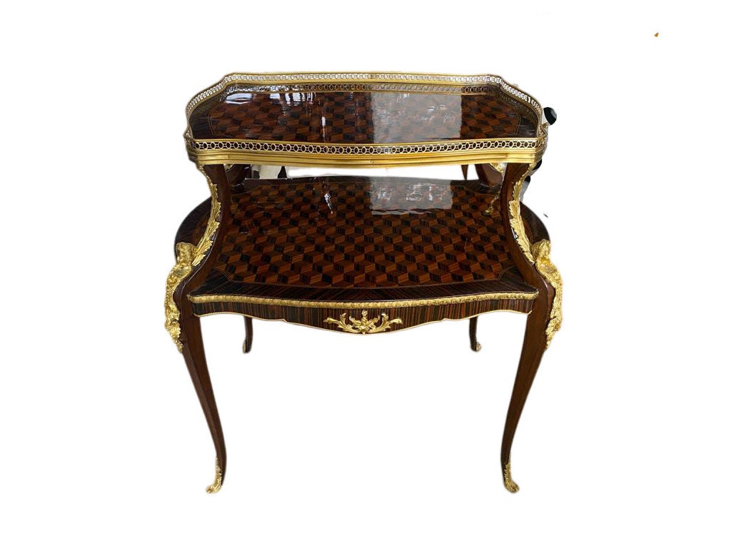 Unique French Side Table or Étagère antique after F. Linke mahogany side tableOut Of Stock -Custom order Avai-Out Of Stock -Made to order