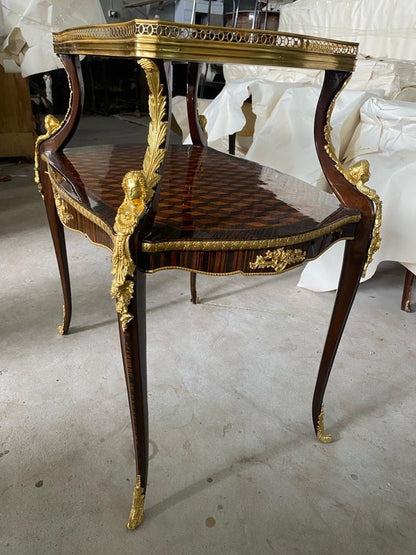 Unique French Side Table or Étagère antique after F. Linke mahogany side tableOut Of Stock -Custom order Avai-Out Of Stock -Made to order