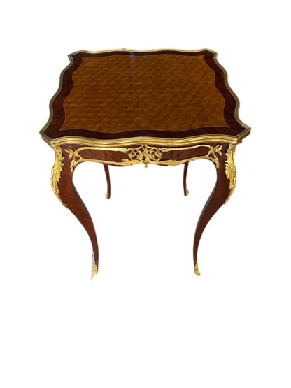 Stunning high end mahogany louis XV side table style -Out Of Stock -Made to order