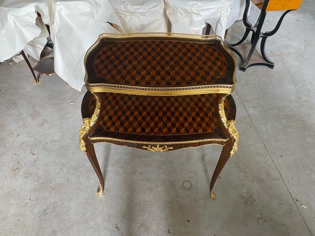 Unique French Side Table or Étagère antique after F. Linke mahogany side tableOut Of Stock -Custom order Avai-Out Of Stock -Made to order