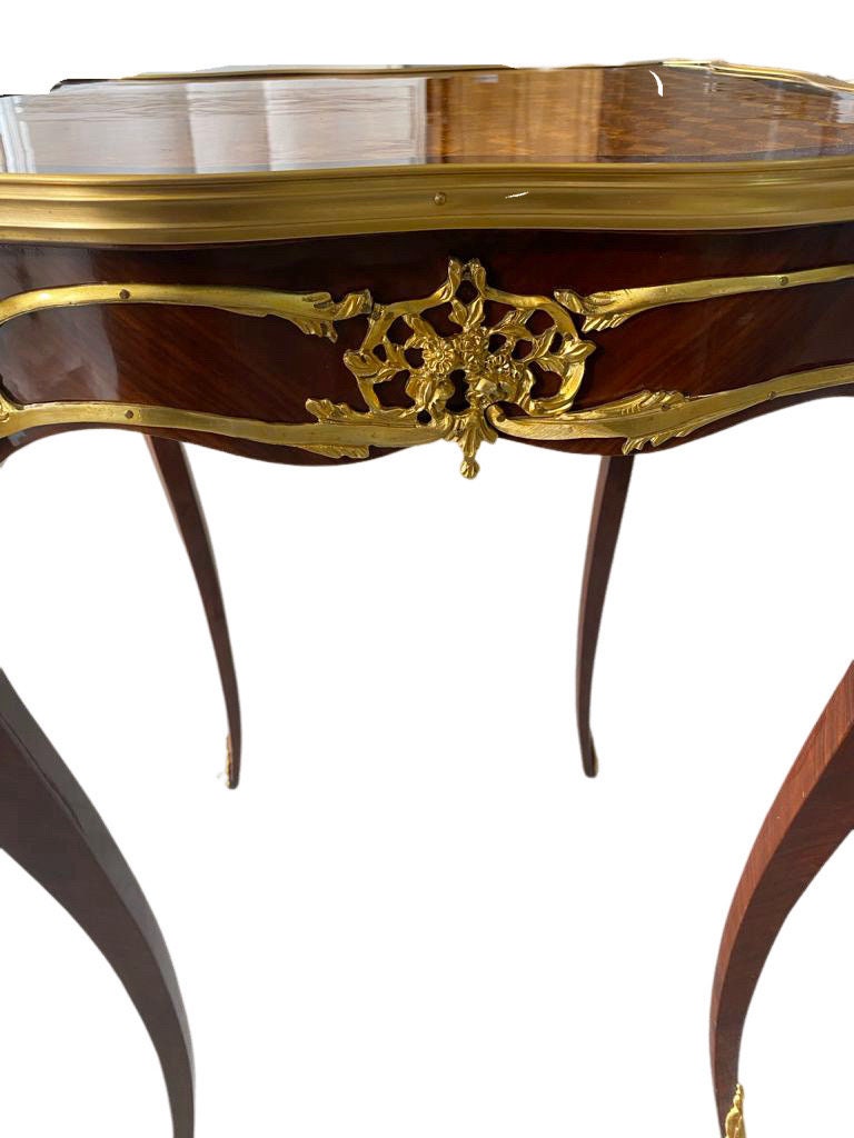 Stunning high end mahogany louis XV side table style -Out Of Stock -Made to order
