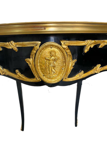 Louis XV Style Side Table – Gilt Bronze Accent, Custom Made