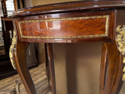 Louis XV Style Mahogany jewelry Showcase French Rococo Accent Tab