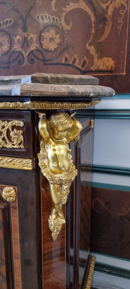 Unique 18th Century's Louis XV Style commode Marble top
