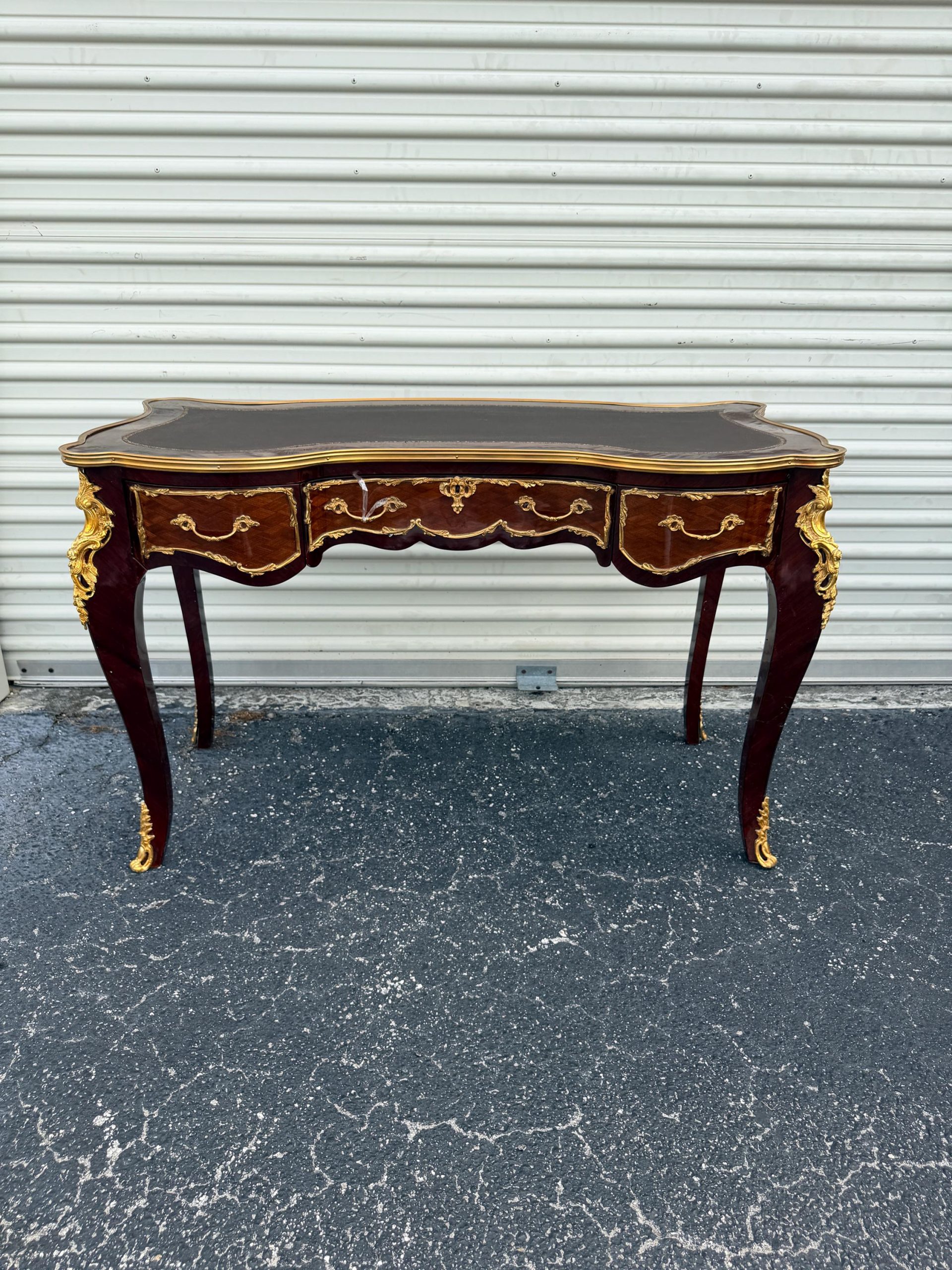 French Louis XV Rococo Bureau Plat Writing Desk