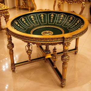 Monumental Louis XVI Style Center Table-Glass on top