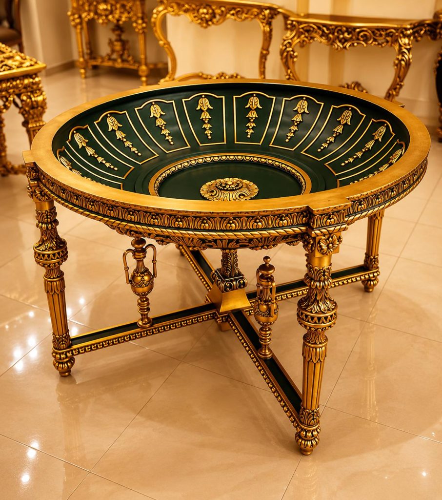 Monumental Louis XVI Style Center Table-Glass on top