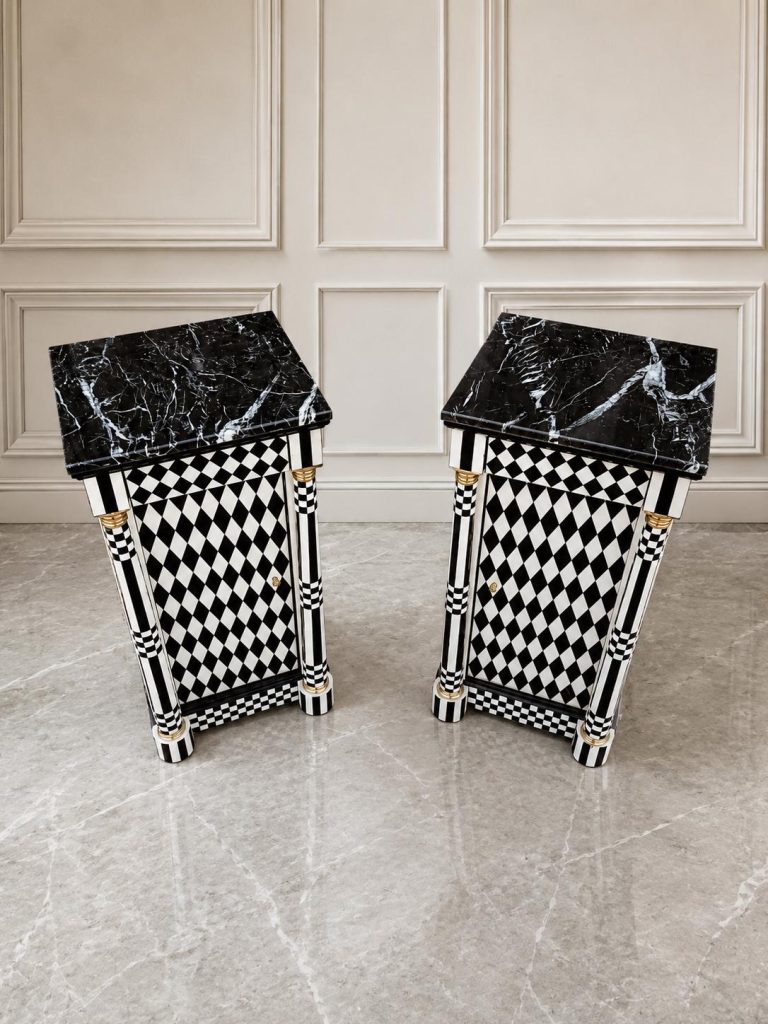 Hollywood Regency Storage Pedestal