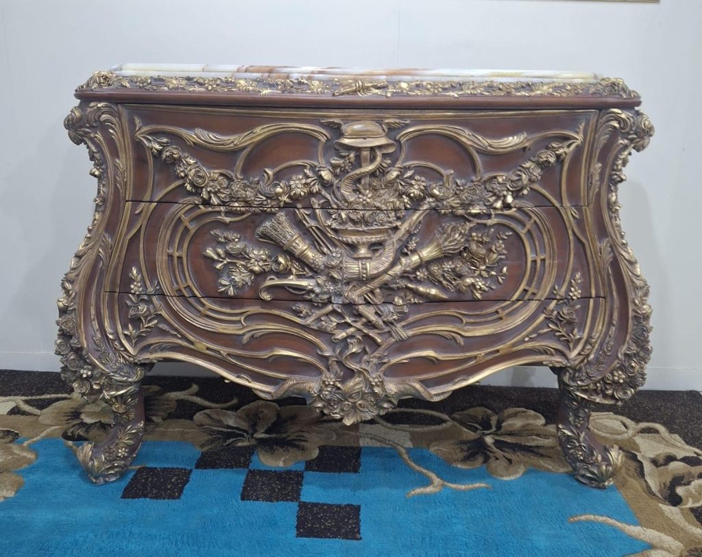 French Louis XV Bombe Commode