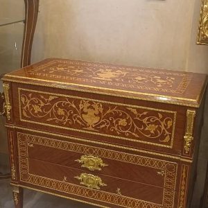 French Louis XVI Secretary Desk | Mahogany Drop Front Writing Desk
