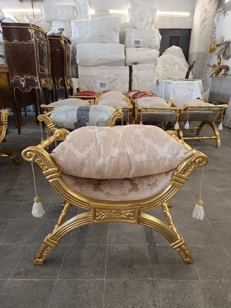 Vintage French Empire Curule Stool