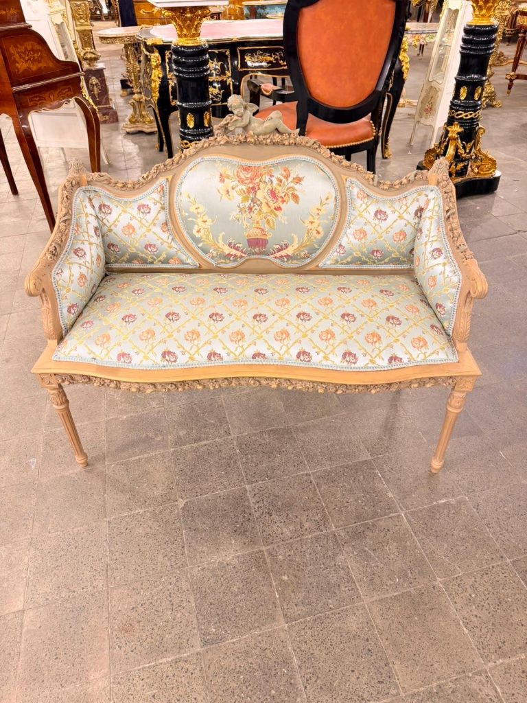 Vintage decorative Cherub Loveseat 43”W